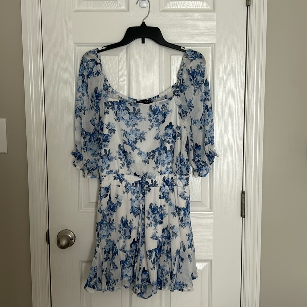 Women’s Blue Floral Romper